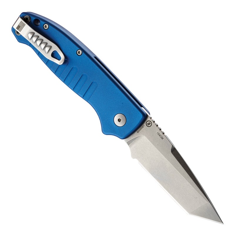 Hogue 64123 Ballista 3.5" Blue Aluminum Tanto 154CM Blade