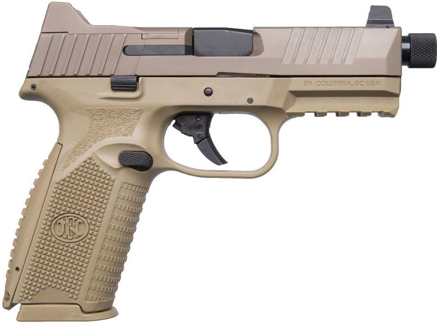 FN 509 Tactical 9mm 4.5in Threaded Barrel Flat Dark Earth 24rd Capacity - FN America - 9mm Luger