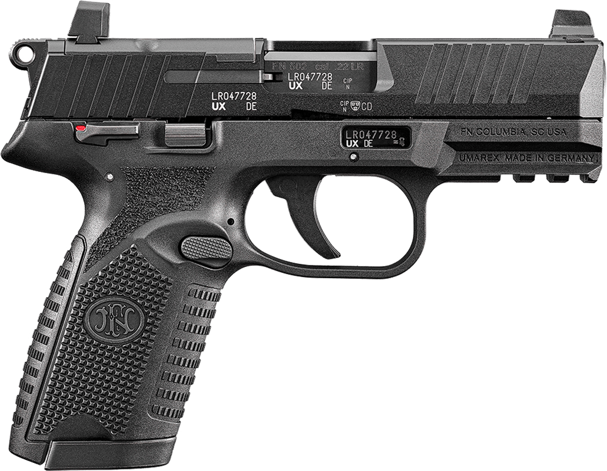 FN 66101013 502 MRD Full Size 22 LR 10+1 4” Black Target Crown Steel...