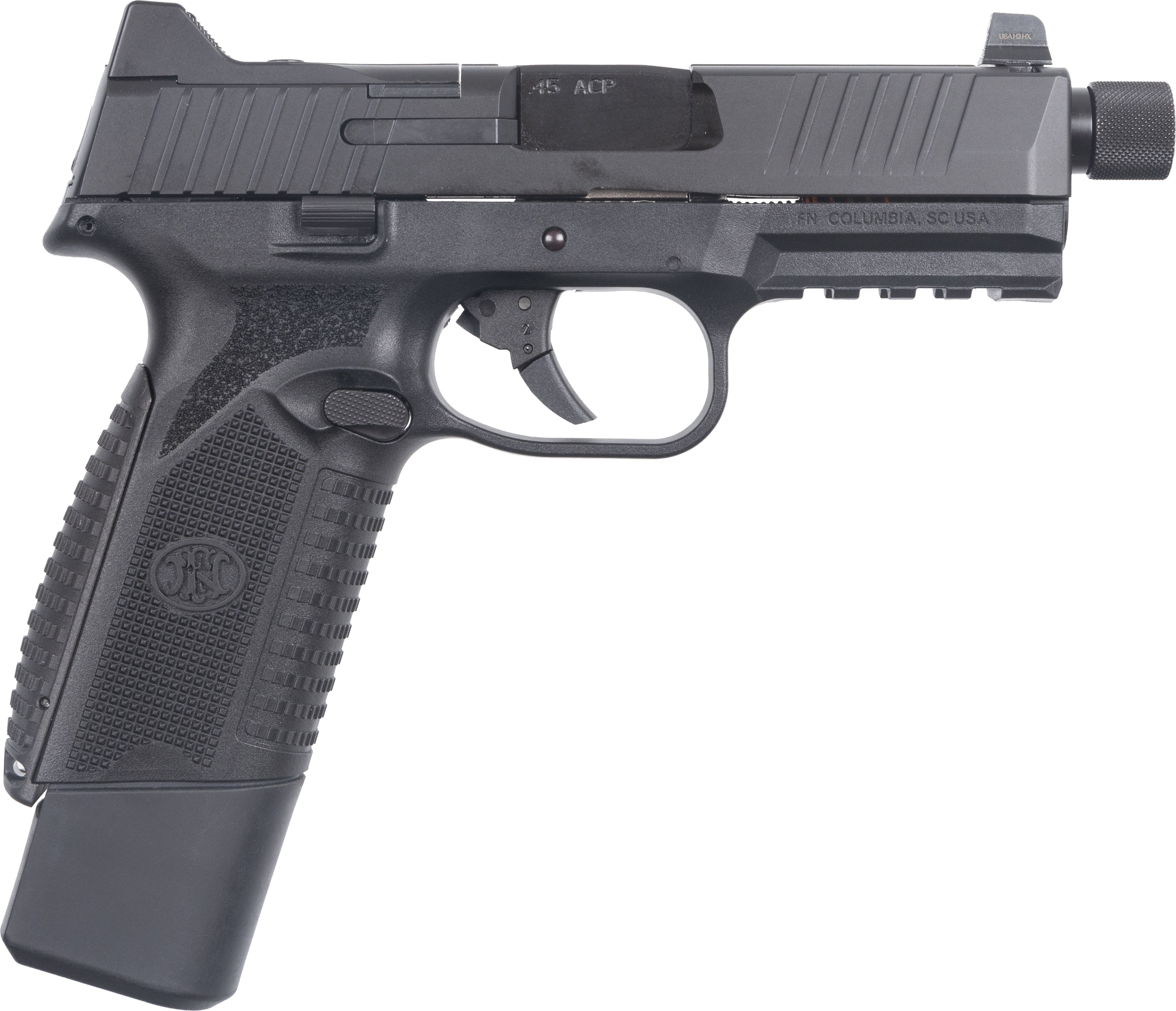 FN 545 Tactical 45ACP 4.7" 18rd Black Semi-Auto Pistol - FN America - 45 ACP