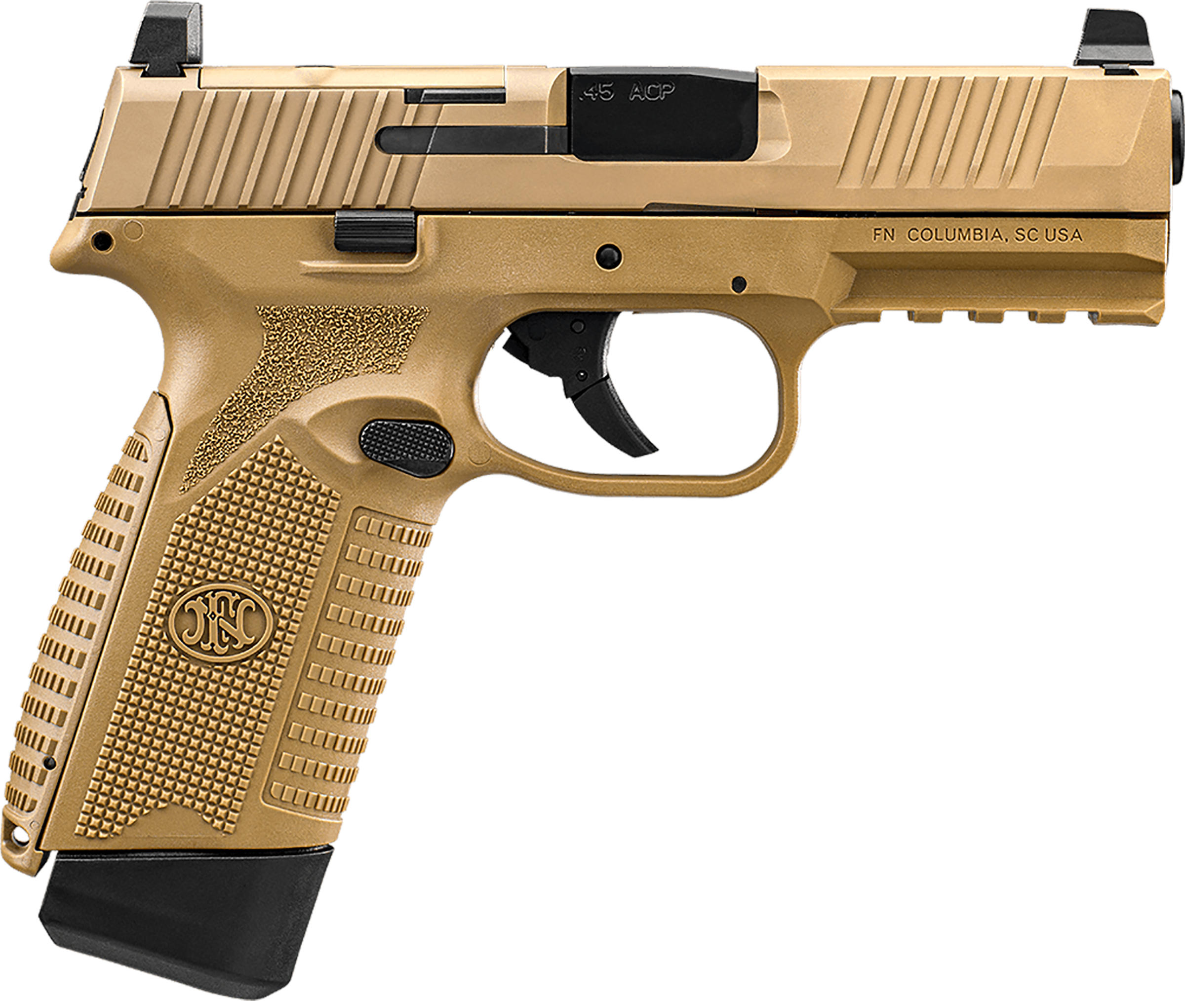 FN 66101388 545 MRD Full Size 45 ACP 15+1 4.10” Black Target Crown...