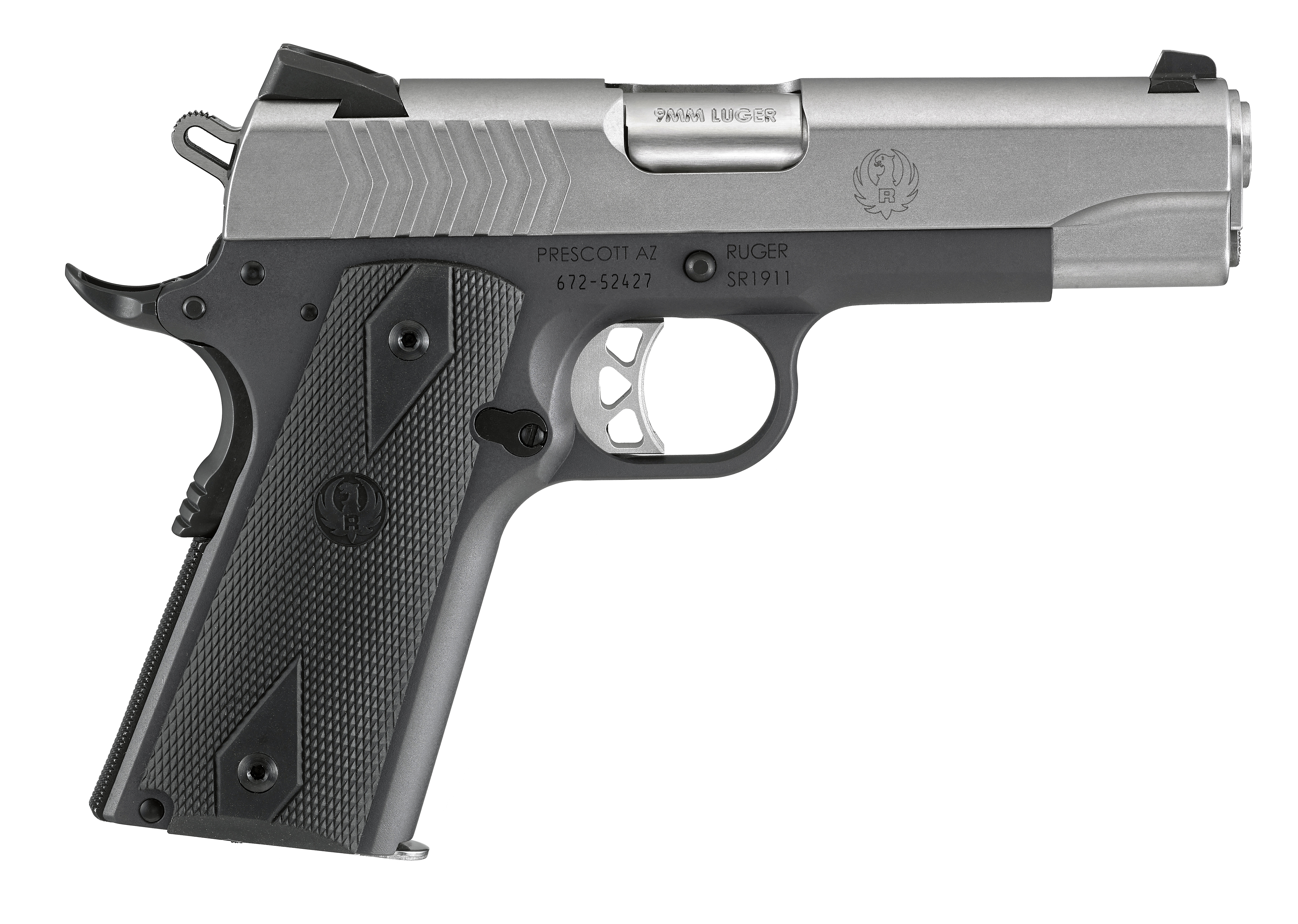 Ruger 6722 SR1911 Commander-Style 9mm Luger 9+1 4.25" Stainless Steel... - Ruger - 9mm