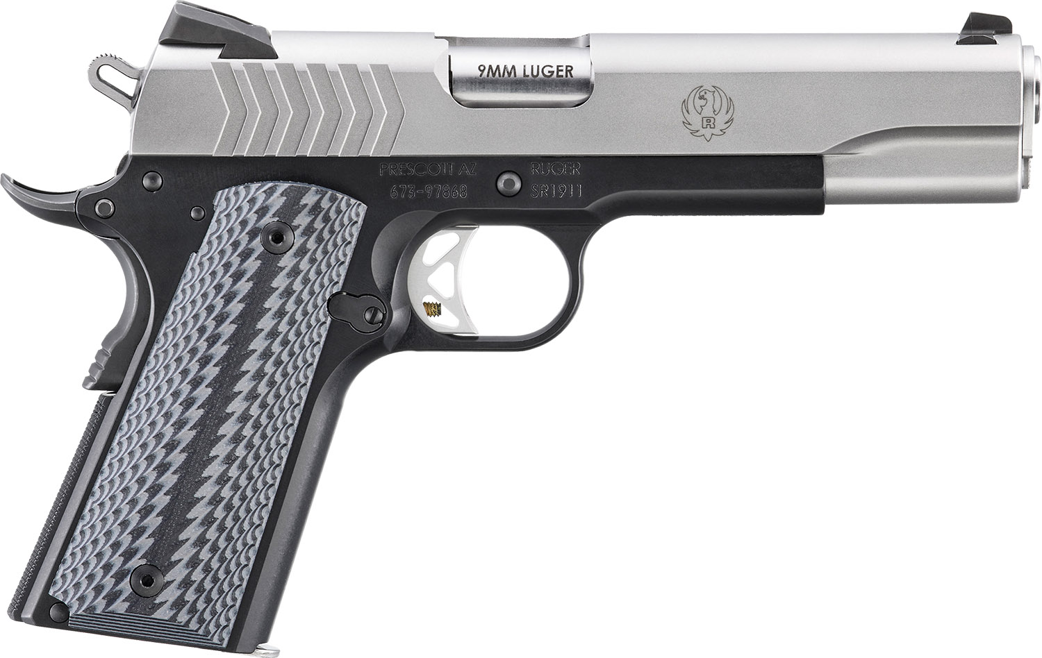 Ruger SR1911 Full Size 9mm Luger 9+1 5" Stainless Steel Barrel Satin... - Ruger - 9mm