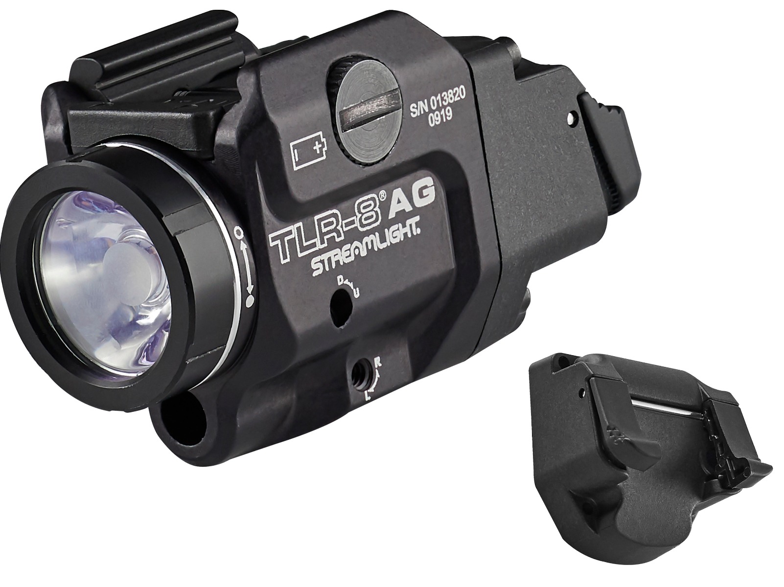 Streamlight TLR-8 AG Weapon Light w/Laser Black Anodized Aluminum 500 Lumens White LED Green Laser 140 Meters Beam