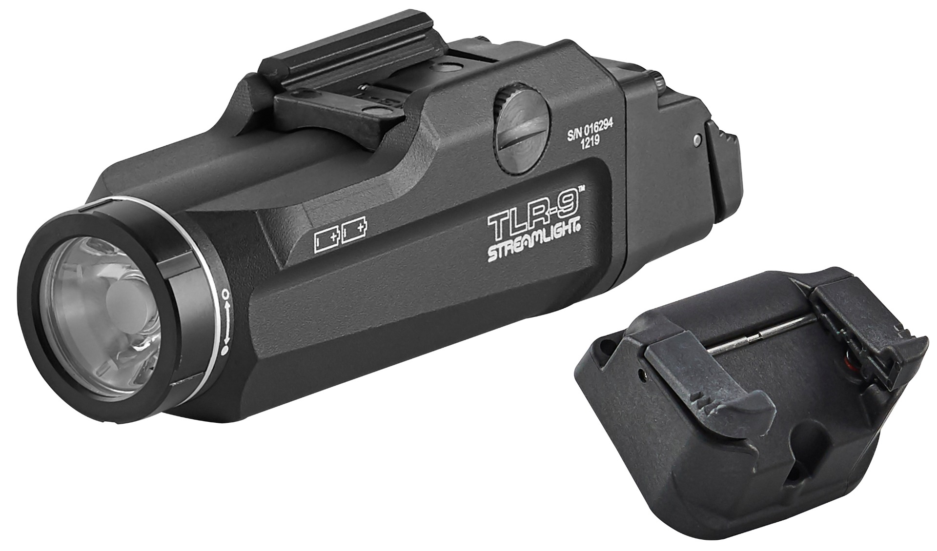 Streamlight TLR-9 Weapon Light 1000 Lumens White 200 Meters Beam Rail Grip Clamp Mount Black Anodized Aluminum