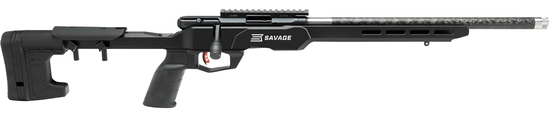 Savage Arms B17 Precision Lite Bolt 17 HMR 18" Carbon Fiber Wrapped Barrel 10+1 Black Rec Black Adjustable MDT Aluminum Chassis Stock Black Polymer Grip Right Hand