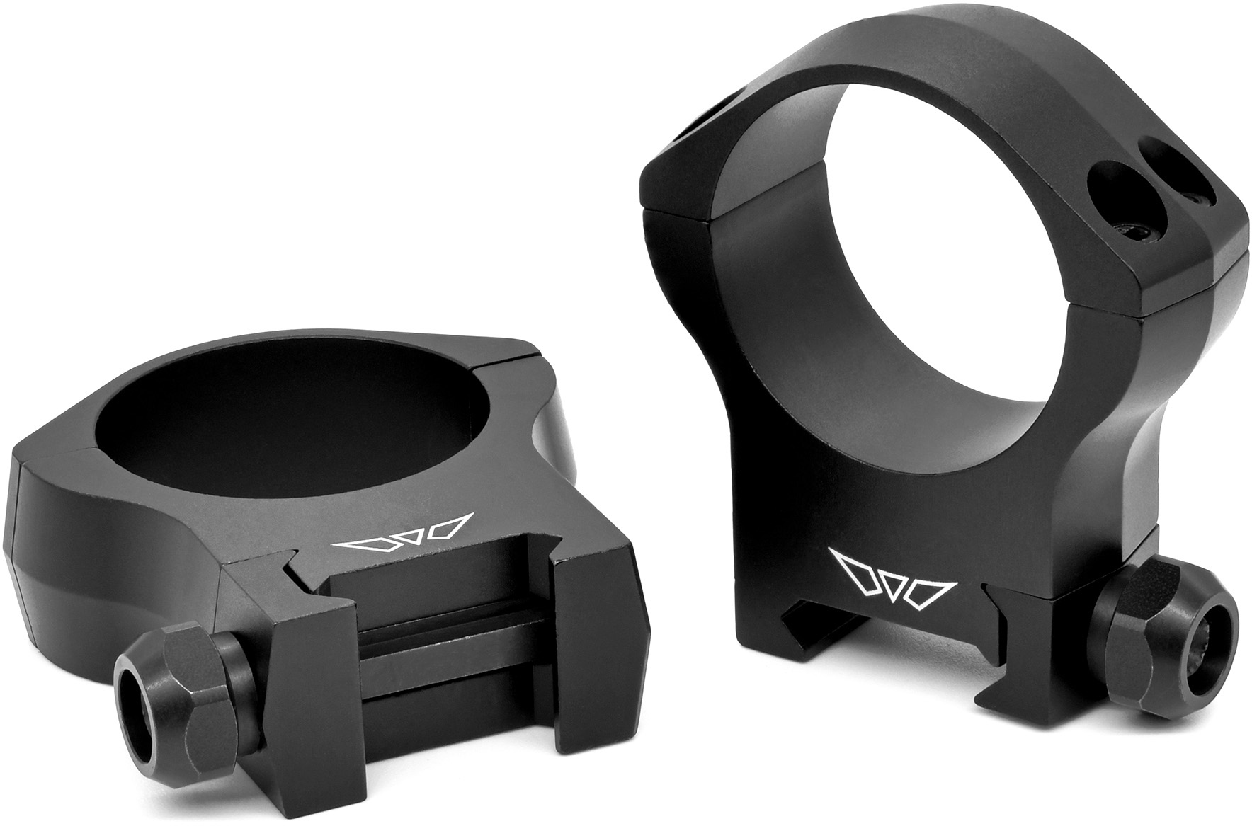 Warne 7222M Scope Rings Mountain Tech Matte Black 34mm High 0 MOA - Warne - 34MM