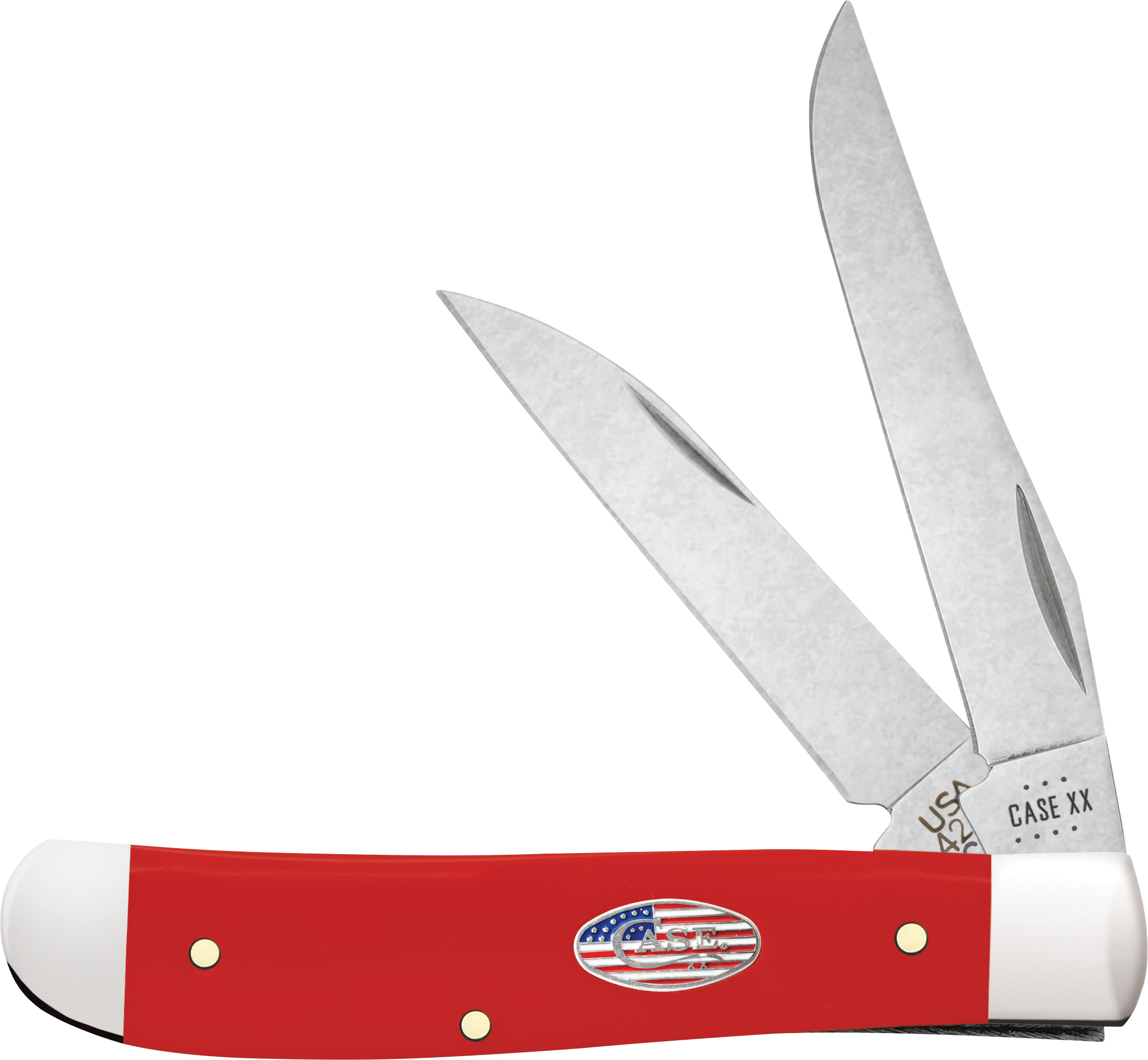 CASE KNIVES AMERICAN WORKMAN RED SNYTHETIC MINI TRAPPER