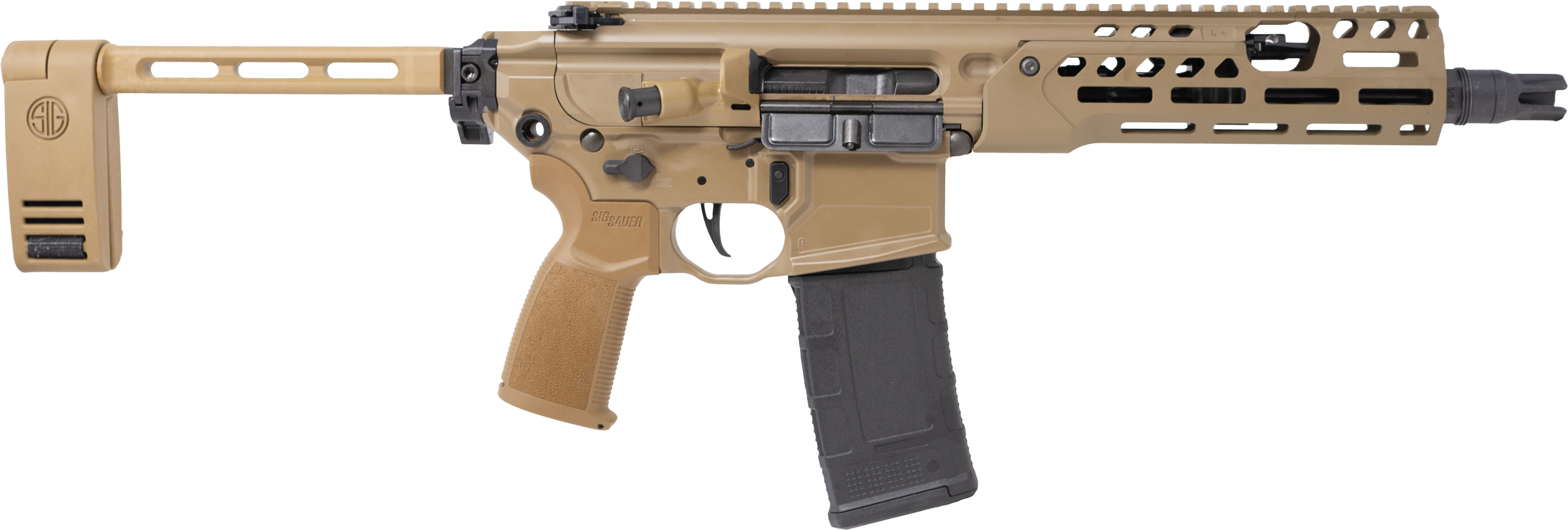 Sig Sauer MCX SPEAR 5.56 NATO 30+1 FDE Cerakote 11.5" Pistol Cane Brace