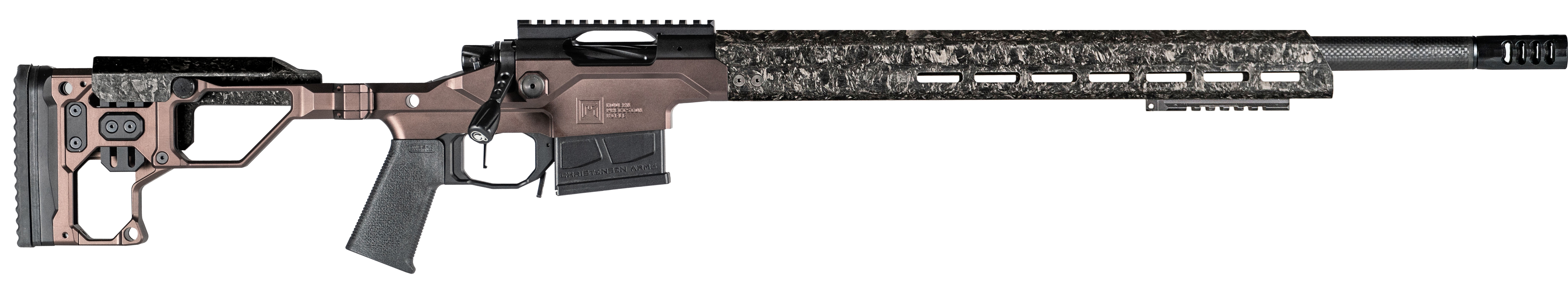 Christensen Arms Modern Precision 308 Win, 24" Carbon Fiber Barrel, Black Nitride, Desert Brown Anodized Folding Stock, 5+1 Capacity