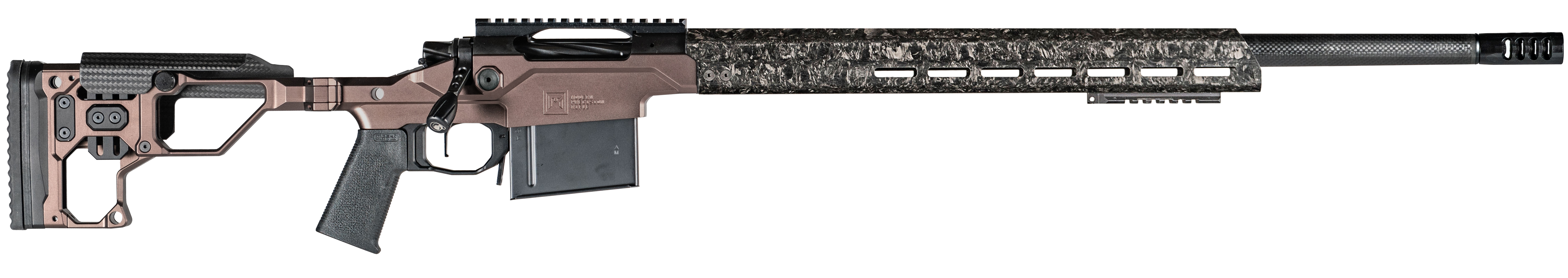 Christensen Arms Modern Precision 300 PRC Rifle: 26" Carbon Fiber Barrel, Black Nitride Finish, Desert Brown Anodized Folding Stock, 5+1 Capacity - CHRISTENSEN ARMS - 300 PRC