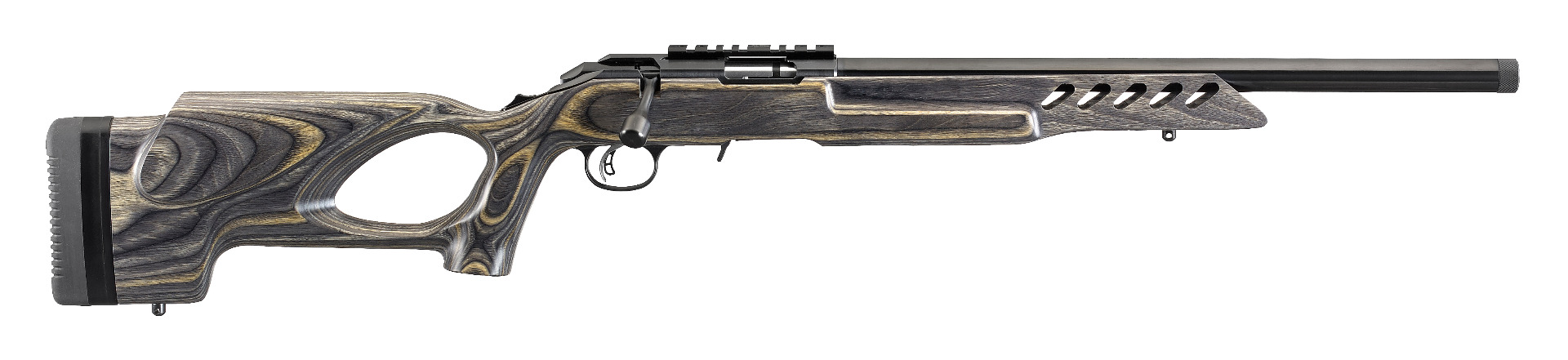 Ruger 8360 American Rimfire Target 22 LR, 18" Threaded Bull Barrel, Black Laminate Thumbhole Stock, 10+1 Capacity, Optics Ready, Adjustable Trigger, Alloy Steel