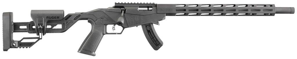 Ruger 8400 Precision Rimfire 22 LR, 18" Threaded Barrel, Adjustable Stock, 15 Round Capacity, M-LOK Handguard, Black Anodized Finish - Ruger - 22 LR