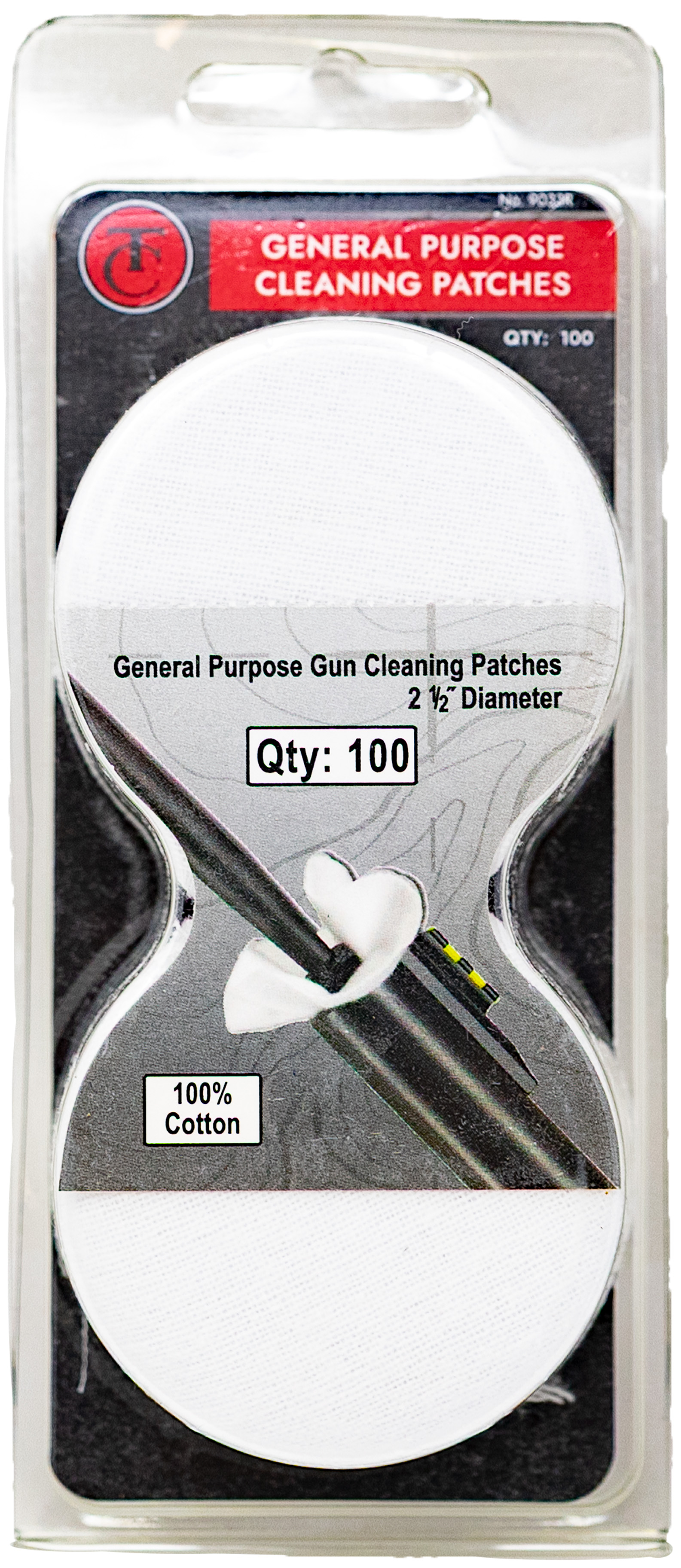 Thompson Center Cleaning Patches 100 Per Bag/ 2.5 Cleaning Patches