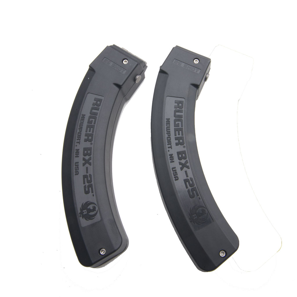 Ruger BX-25 25 Round Magazine 22 LR 10/22 Series Black 2 pack - Ruger - 22 LR
