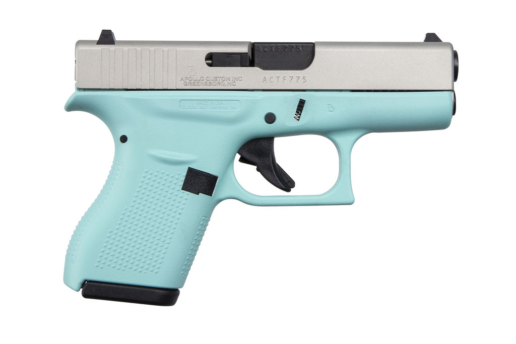 Glock ACG-00814 Pistol 42 .380 6+1 Cerakote Robins Egg Blue