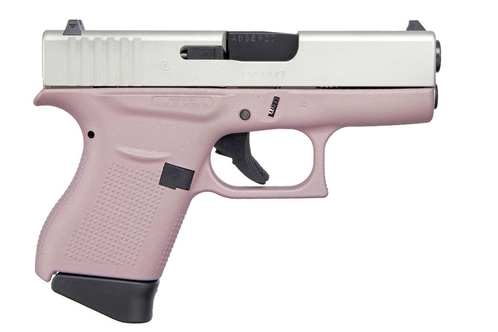Glock G43 Striker Fired Semi-Auto Pistol 9mm Luger Pink Cerakote Finish