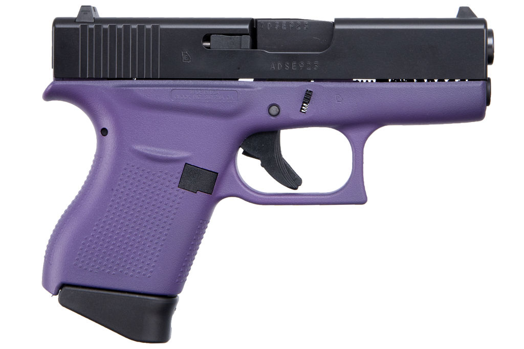 Glock ACG-00856 Pistol 43 9mm 6+1 Purple/Black Cerakote 3.41" Barrel