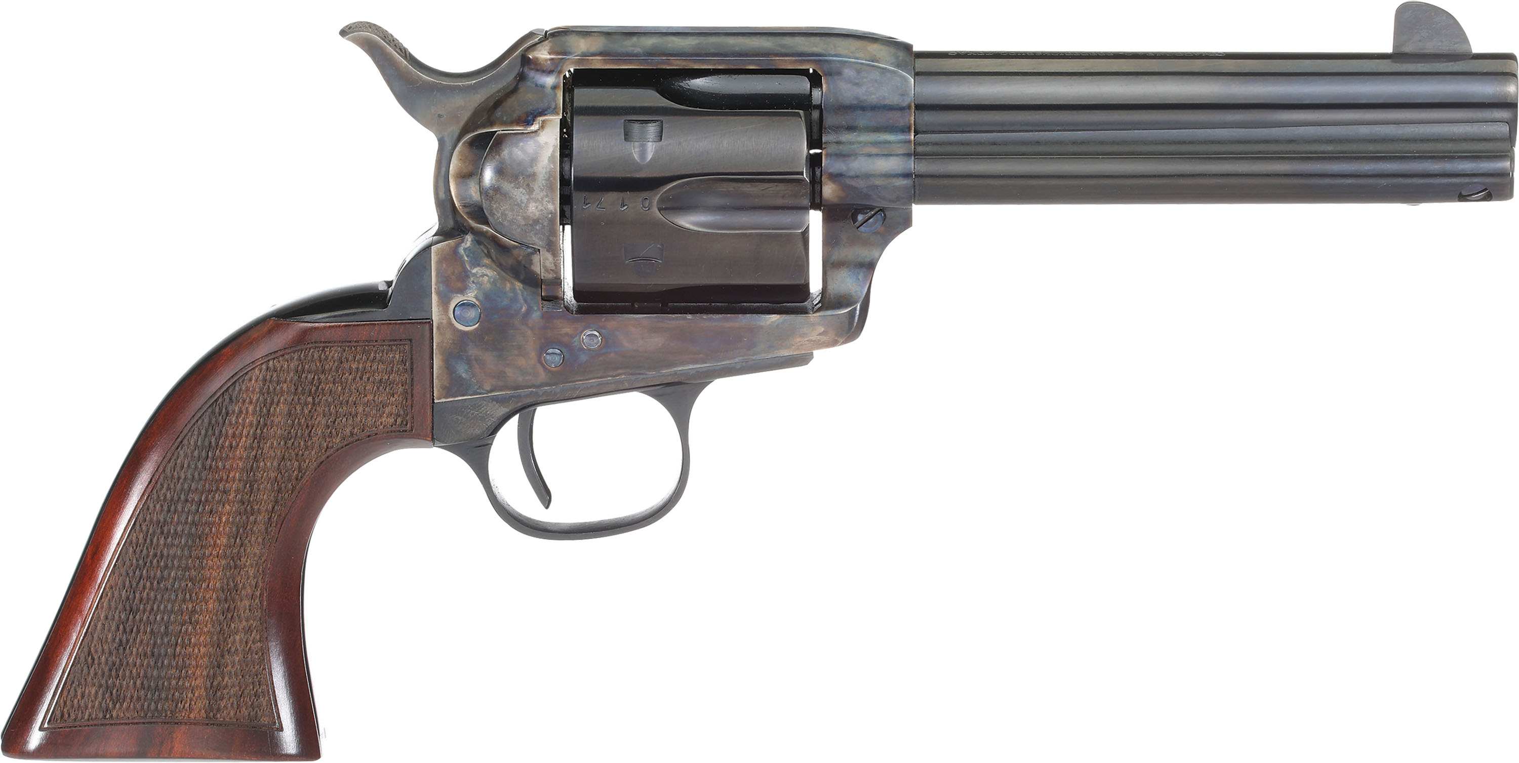 Cimarron Arizona Ranger 45LC 4.75" Barrel Checkered Walnut Revolver