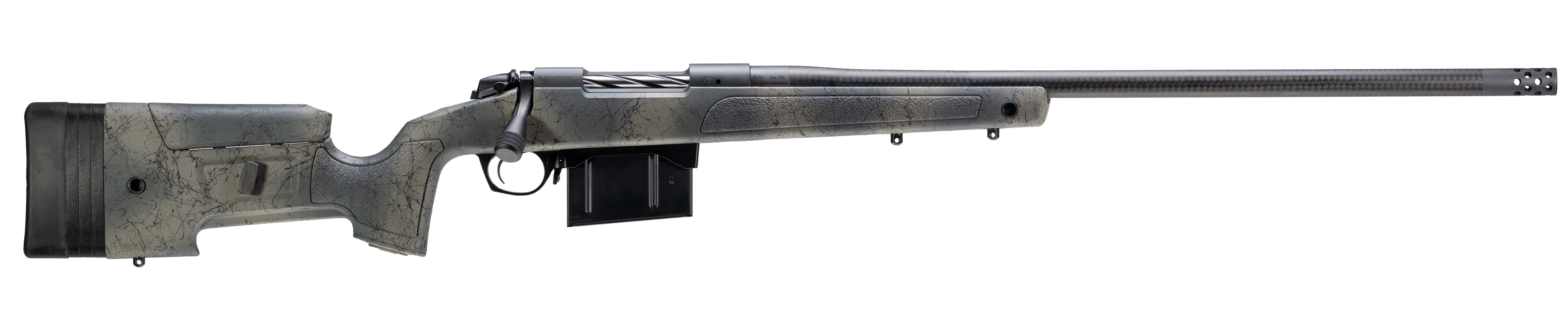 Bergara B14LM3613CF HMR Carbon Wilderness 7MM PRC 22" Gray Cerakote Rifle - Carbon Fiber Barrel, Sniper Grey Finish - BERGARA - 7MM PRC