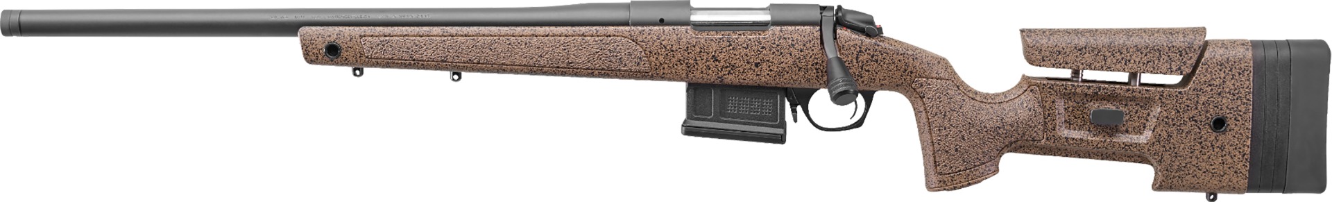 Bergara B14S351LC B-14 HMR 308 Win 5+1 20" Threaded Barrel, Graphite Black Cerakote, Black Speckled Brown, Left Hand - BERGARA - 308 Win