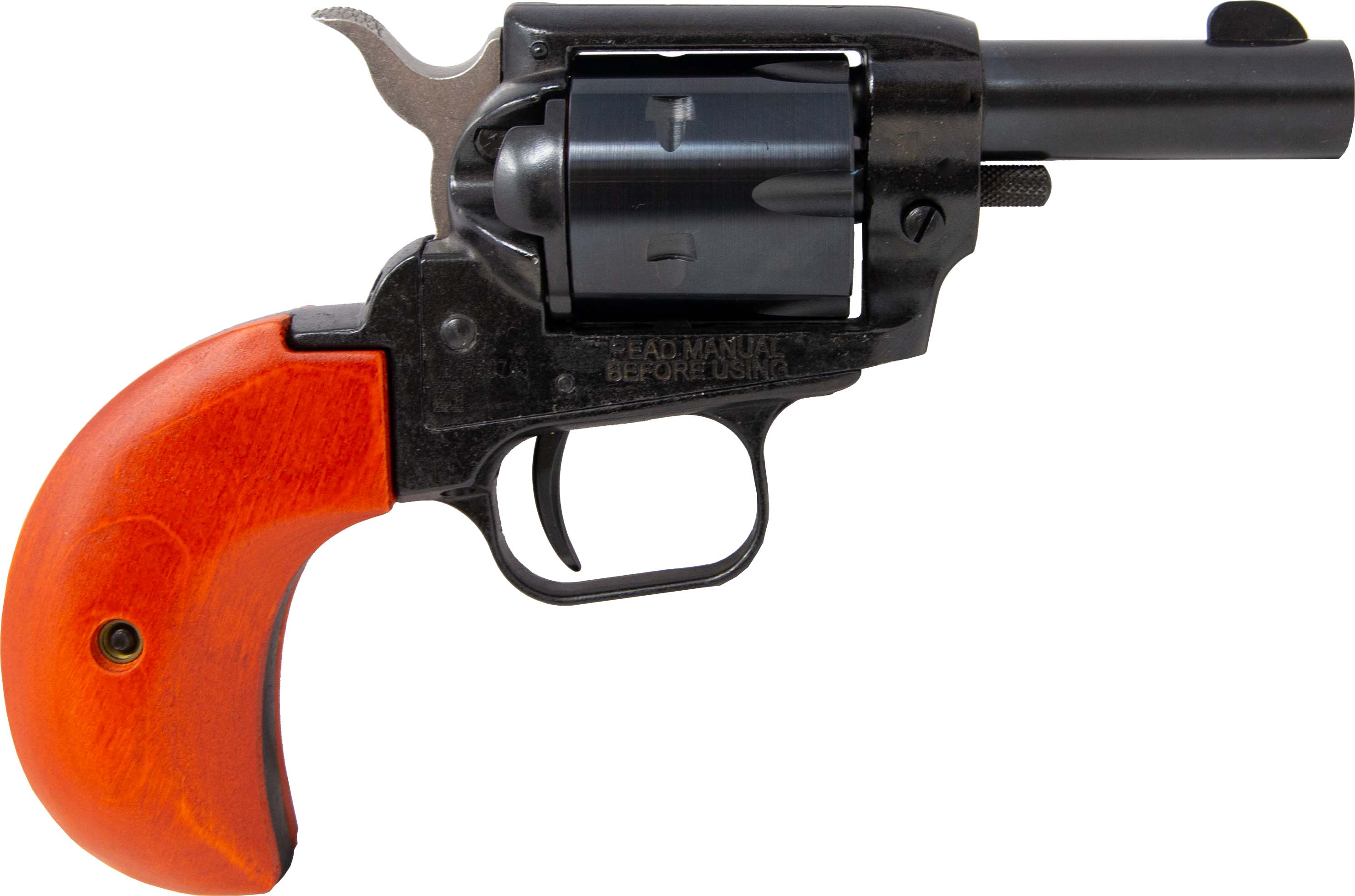 Heritage Mfg BK22B2BH Rough Rider Barkeep Revolver, 22LR, 6rd Capacity, 2" Barrel, Black Oxide Finish, Cocobolo Birdshead Grip