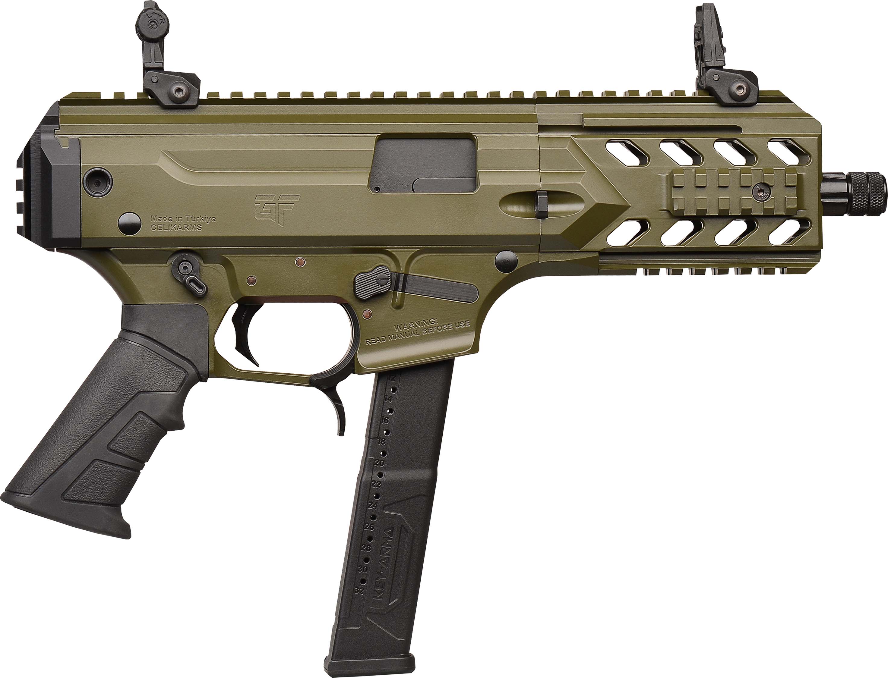 GForce Arms Blade6-ODG 9MM Pistol 33+1 OD Green Cerakote