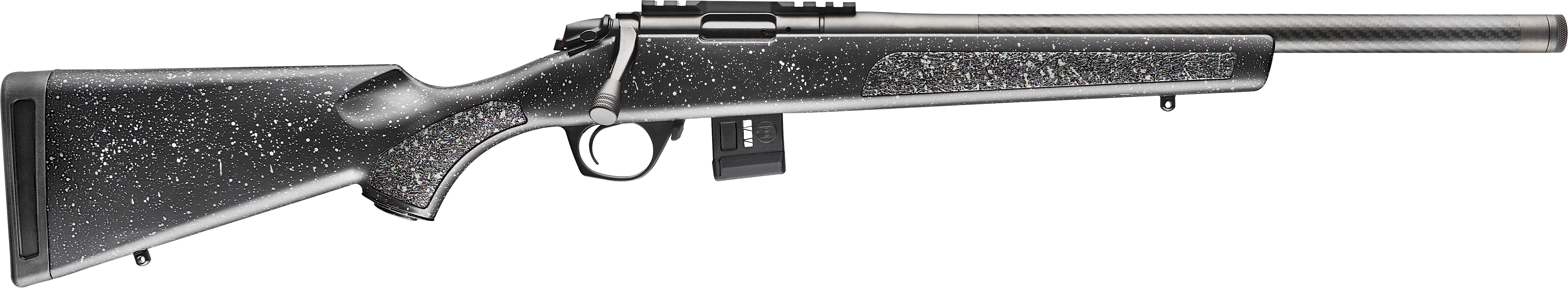 Bergara BMR004 BMR 22 WMR 5+1 20" Carbon Fiber Threaded Barrel, Matte Blued, Tactical Gray Speckled Black Stock