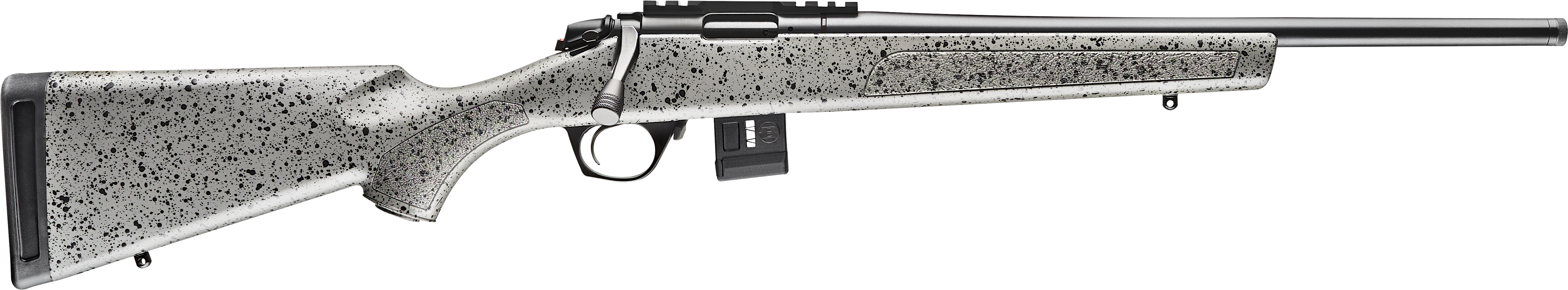 Bergara BMR005 BMR 17 HMR 5+1 20" Threaded Barrel, Matte Blued, Black Speckled Tactical Gray Synthetic Stock - BERGARA - 17 HMR