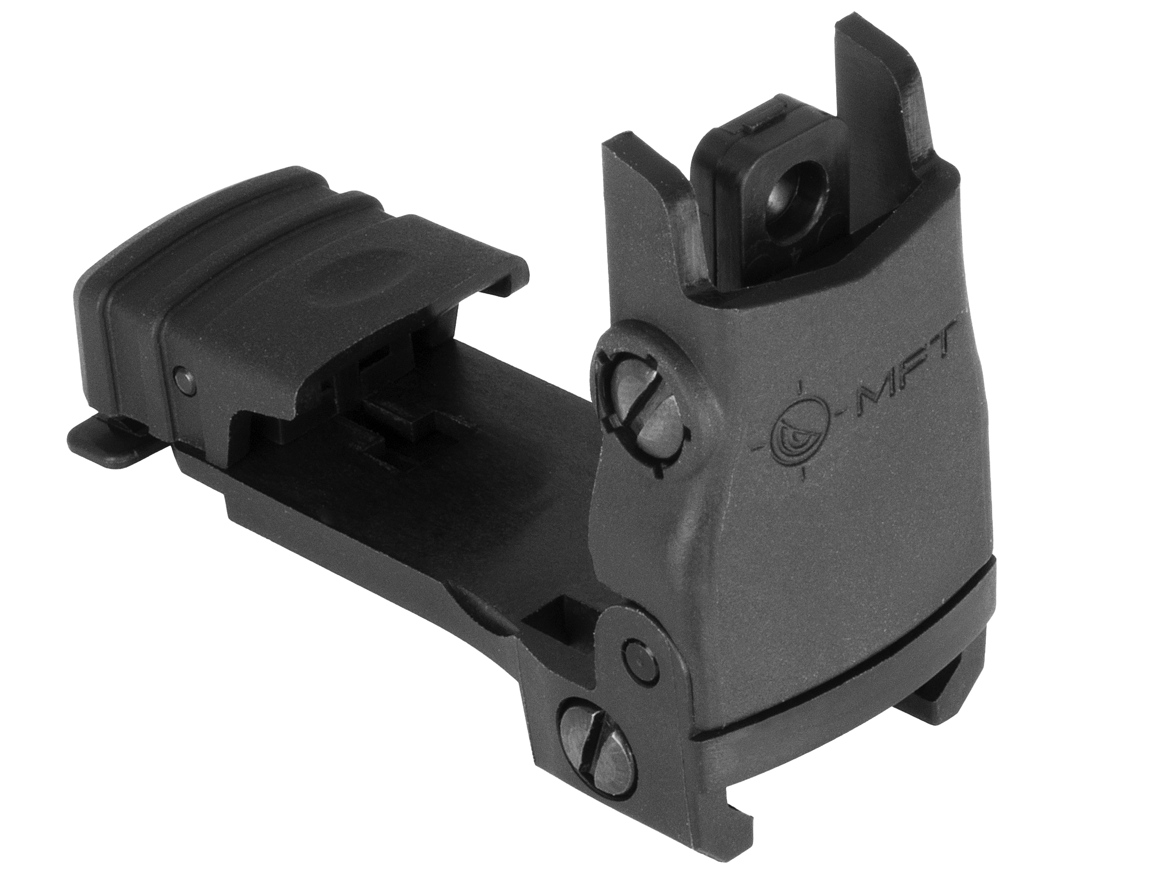 Mission First Tactical BUPSWR Flip Up Rear Sight Black Polymer Dual Aperture