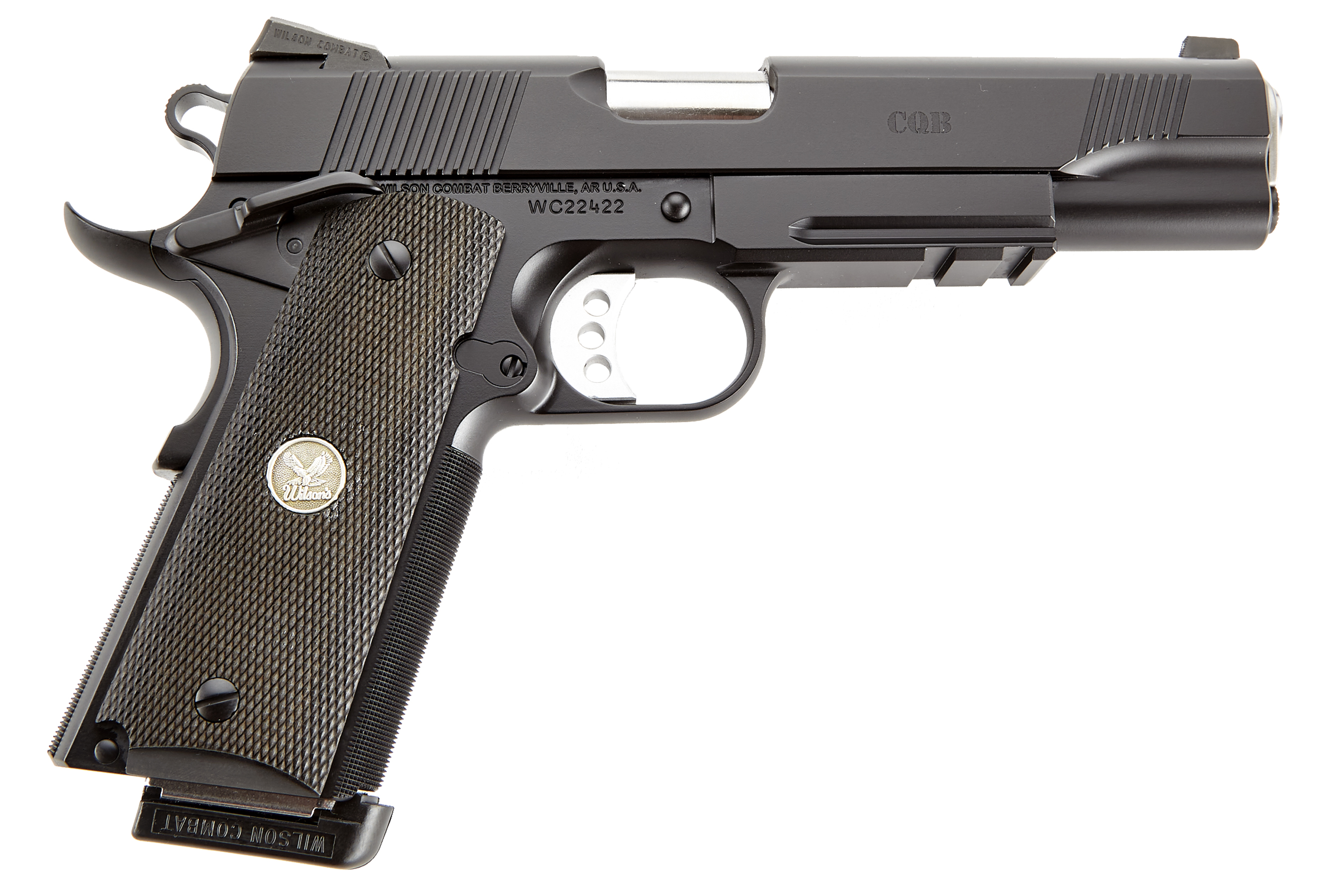 Wilson Combat CQBLR-CA 1911 Full Size 45 ACP 5" Barrel Semi-Auto Pistol with Black Armor-Tuff Finish and Diamondwood Grips