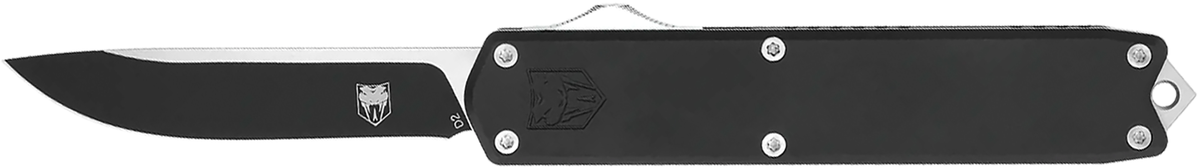 CobraTec CTDOMBLK Dominator OTF Knife 3.25" D2 Steel Black