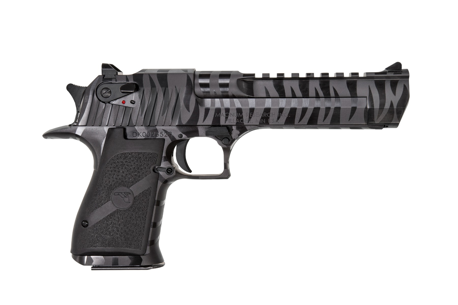 Magnum Research DE50BTS Desert Eagle Mark XIX 50 AE 6" Barrel Black Tiger Stripes Carbon Steel Frame/Slide
