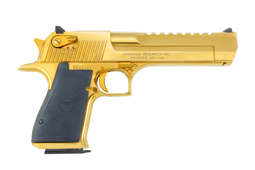 Magnum Research DE50TG Desert Eagle Mark XIX 50 AE Caliber 6" Barrel Titanium Gold Finish