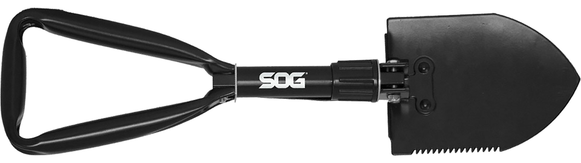 S.O.G SOGF08N Entrenching Tool Folding Shovel Plain/Serrated Blade Black