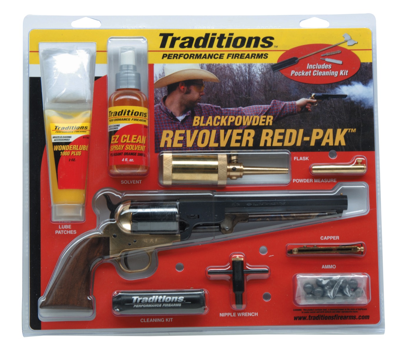 Traditions FRS18511 1851 Navy Break Open 44 Cal #11 Percussion 7.50" 6 - Traditions Performance Firearms - 44 Caliber