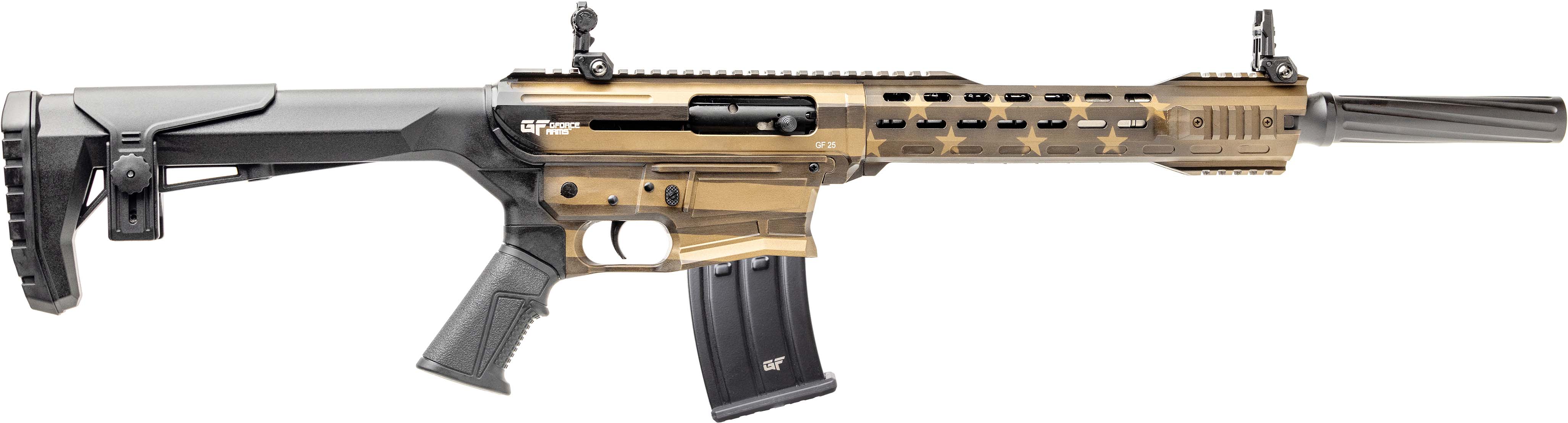 GForce GF25MERCA 12 Gauge Shotgun 5+1 18.5" Barrel American Flag Design