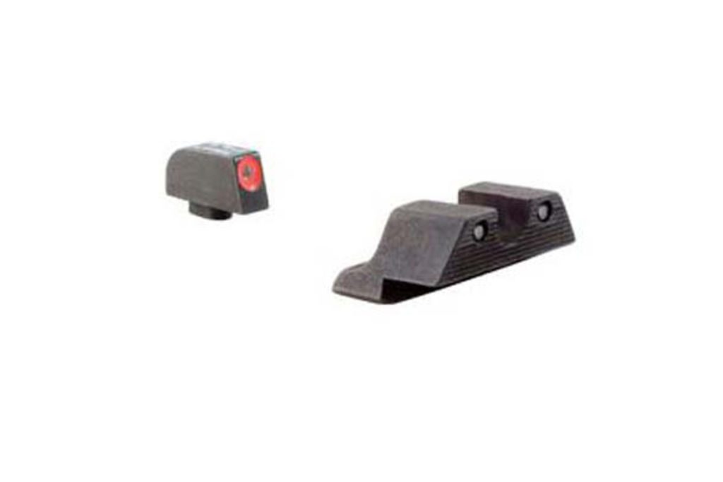 Trijicon GL101O HD Night Sights, Orange Front, Green Tritium, Tactical Shooter Design, 12-Year Warranty