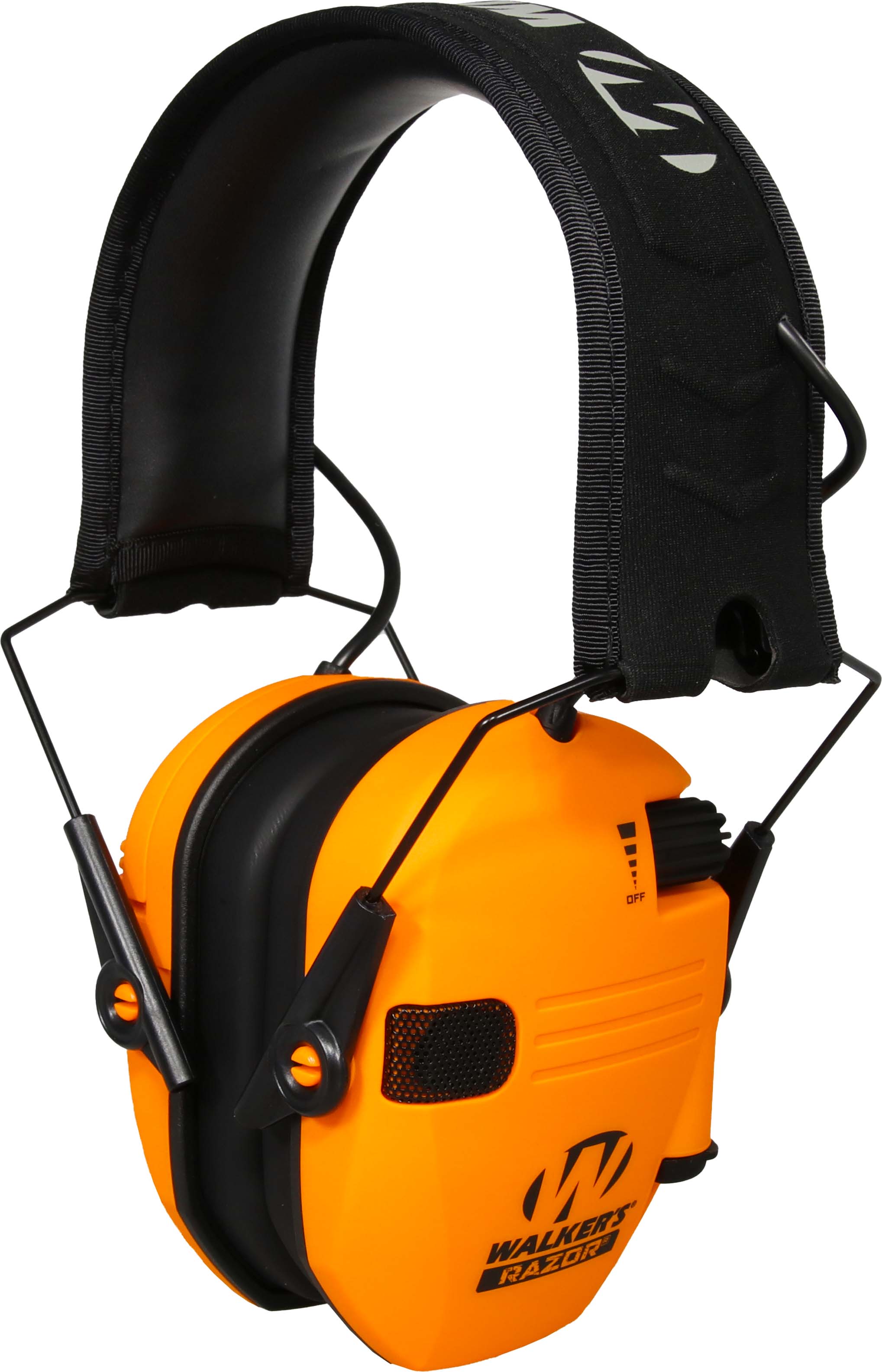 Walker's GWP-RSEM-BLZ Razor Slim Electronic Muff NRR 23dB Blaze Orange - Walker's - BLAZE ORANGE/BLACK