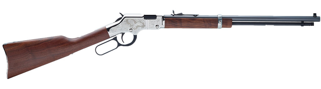 Henry H004SE2 Golden Boy Silver Eagle 2nd Edition Lever Action 22 Short,Long,LR 16 LR/21 Short 20" Octagon Barrel Nickel Plated American Walnut Right Hand - Henry Repeating Arms - 22 LR