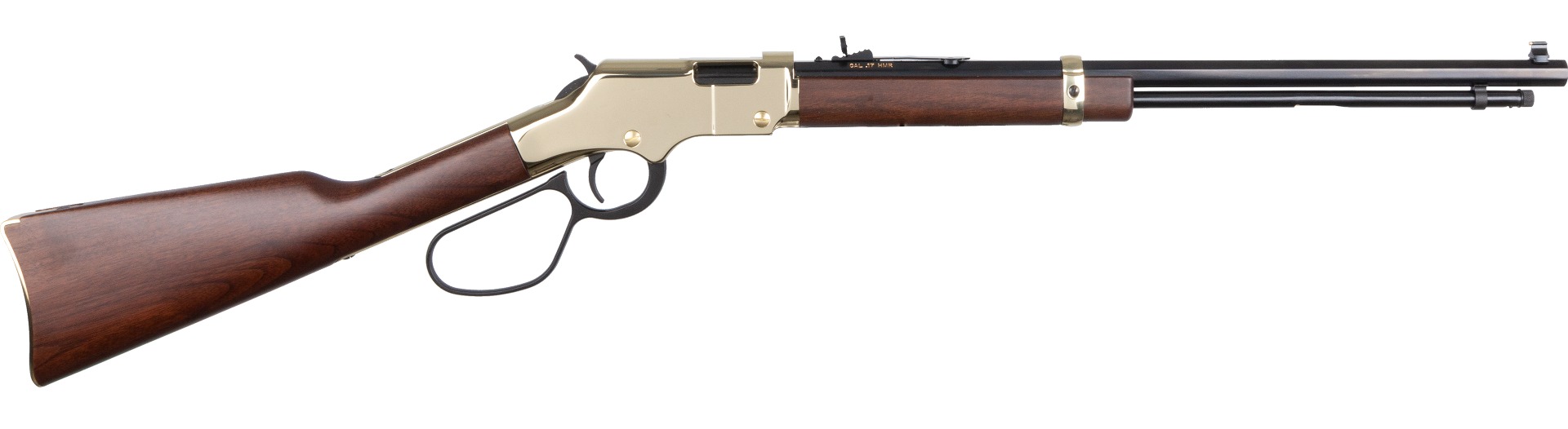 Henry H004VL Golden Boy Large Loop 17 HMR 12+1 20" American Walnut Brass Right Hand - Henry Repeating Arms - 17 HMR