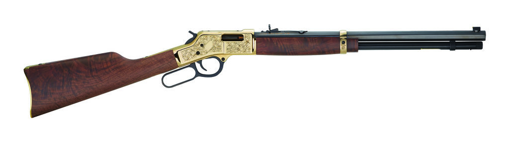 Henry H006CD3 Big Boy Deluxe 3rd Edition 45 Colt (LC) 10+1 20" Blued Octagon Barrel Polished Brass Engraved Metal American Walnut Right Hand