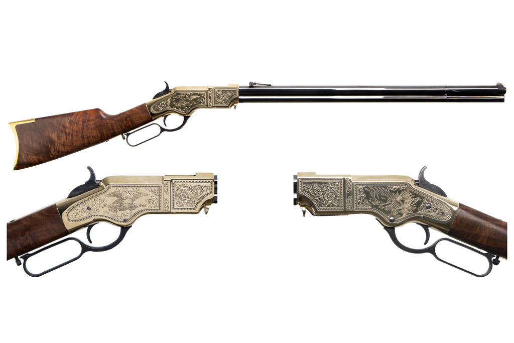Original Henry Deluxe Engraved 3rd Edition 44-40 Win Walnut Polished Brass - Henry Repeating Arms - 44-40