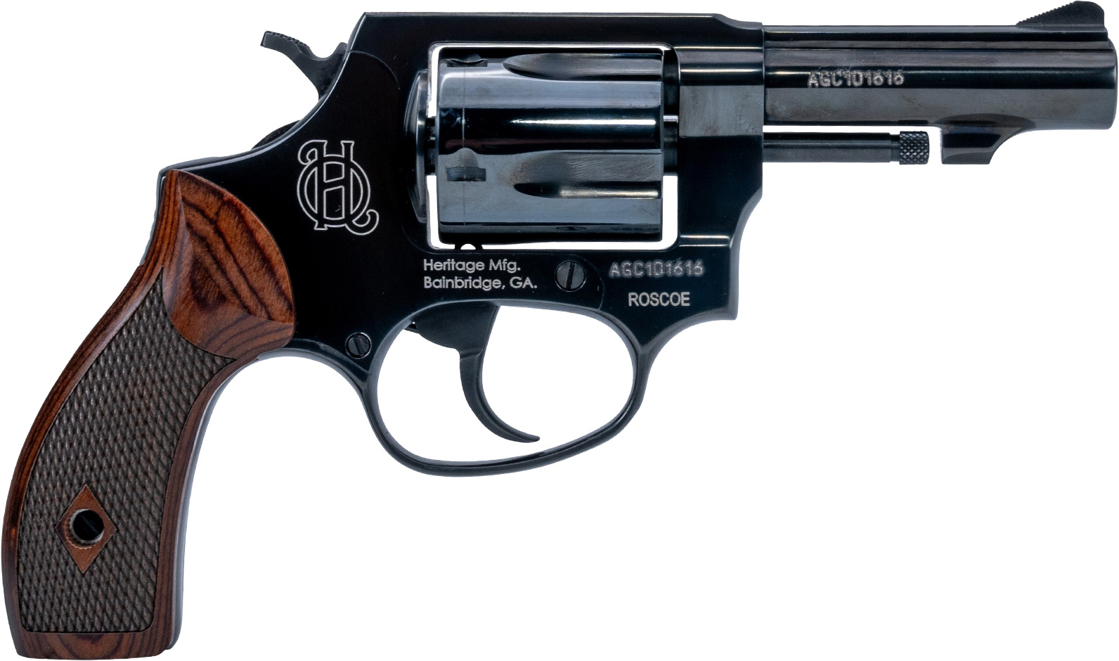 Heritage Mfg HR38B3W Roscoe Small Frame 38 Special +P 5rd 3" Black... - Heritage - 38 Special