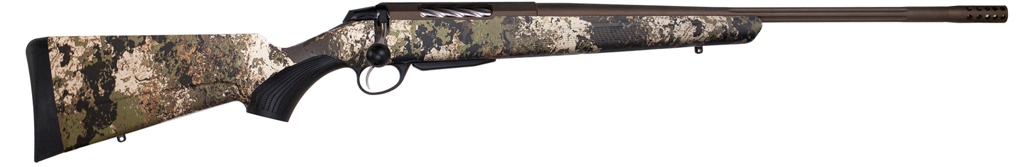 Tikka T3x Lite 6.5 PRC 24.3in 3 Round Midnight Bronze Cerakote Fluted Th...