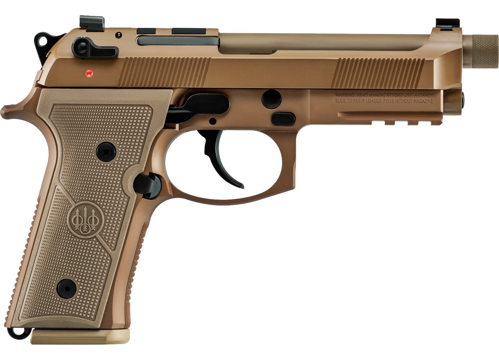 Beretta M9A4 Centurion 9mm Luger 5.10" Barrel 18+1, Flat Dark Earth Cerakote, Optic Cut Slide, Polymer Grip - Beretta - 9mm