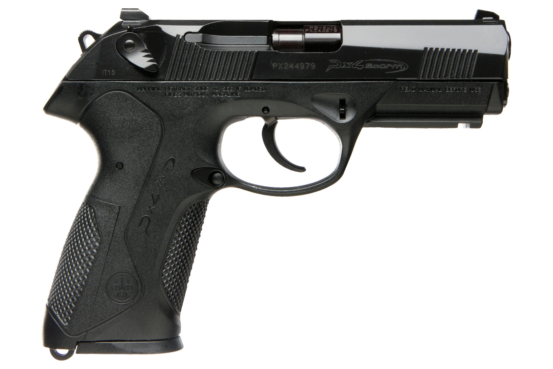 Beretta Px4 Storm Type F 9mm Full Size Pistol, 10 Round, Black, JXF9F20 with Ambidextrous Safety & Picatinny Rail