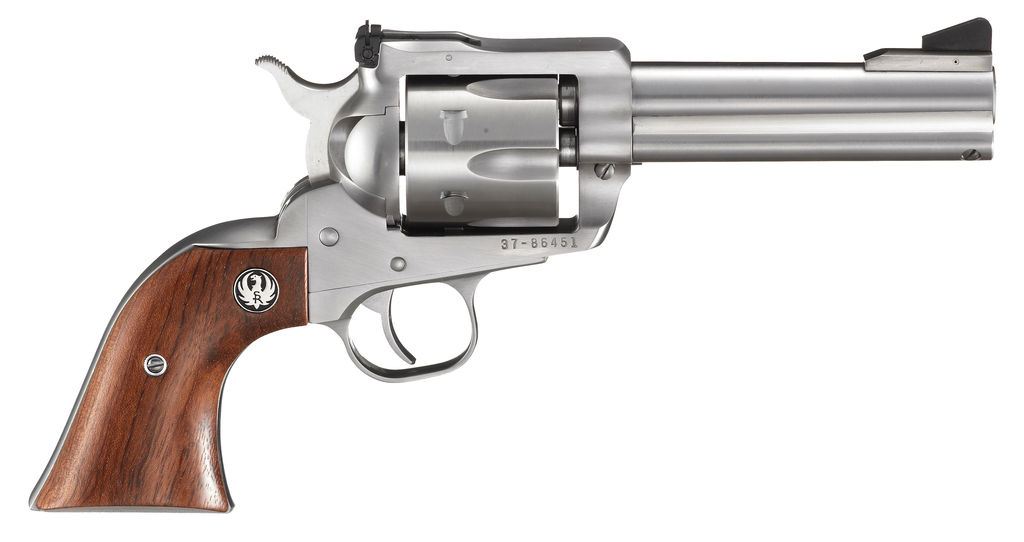 Ruger 0309 Blackhawk Revolver, 357 Mag, 4.62" Stainless Steel Barrel, 6-Round, Hardwood Grip, Adjustable Sight, 46oz, 10.50" Length