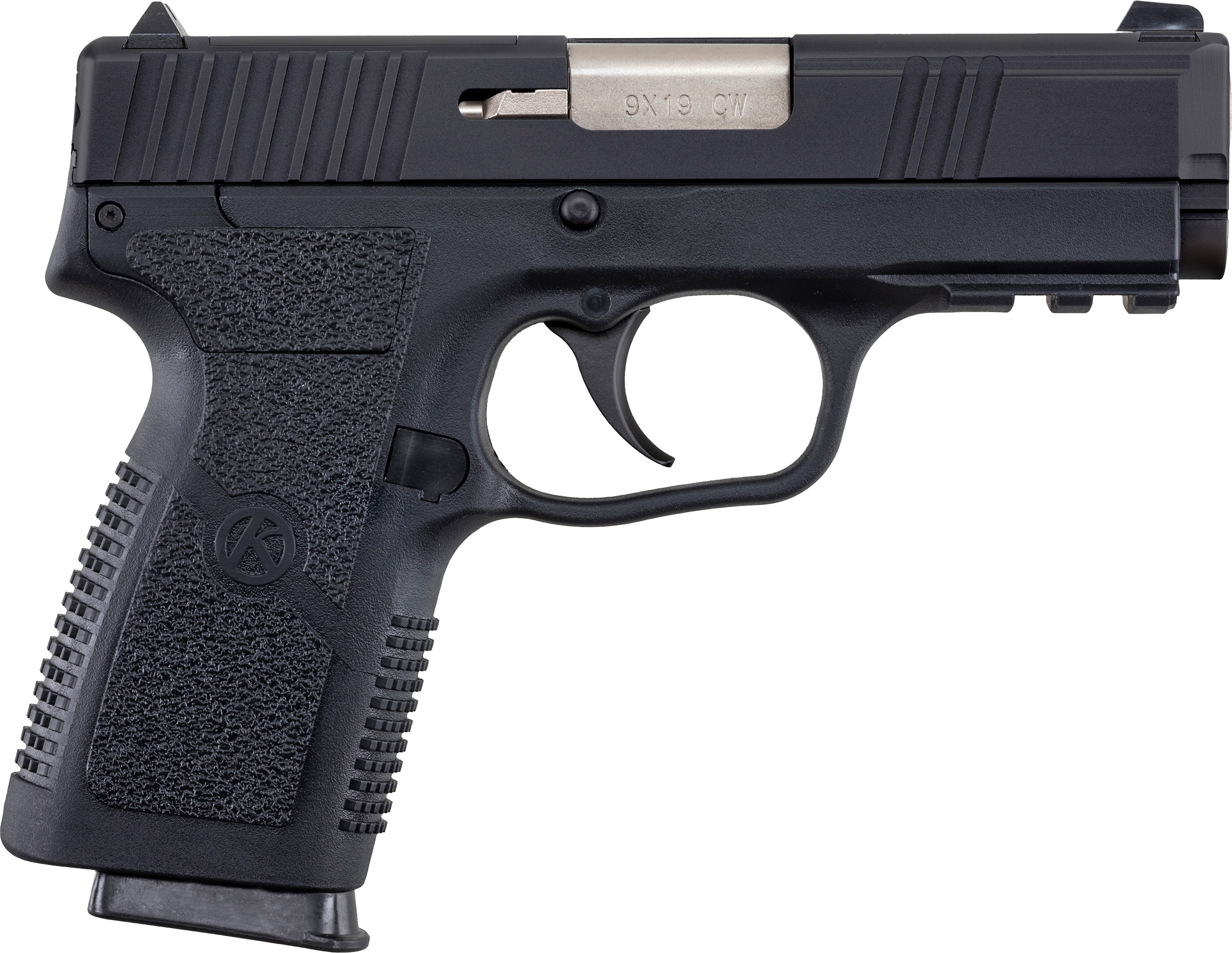 KAHR ARMS P93 P93 9X19 Accessory Rail/ Front Slide Serrations 8+1 3.54 Black Stainless