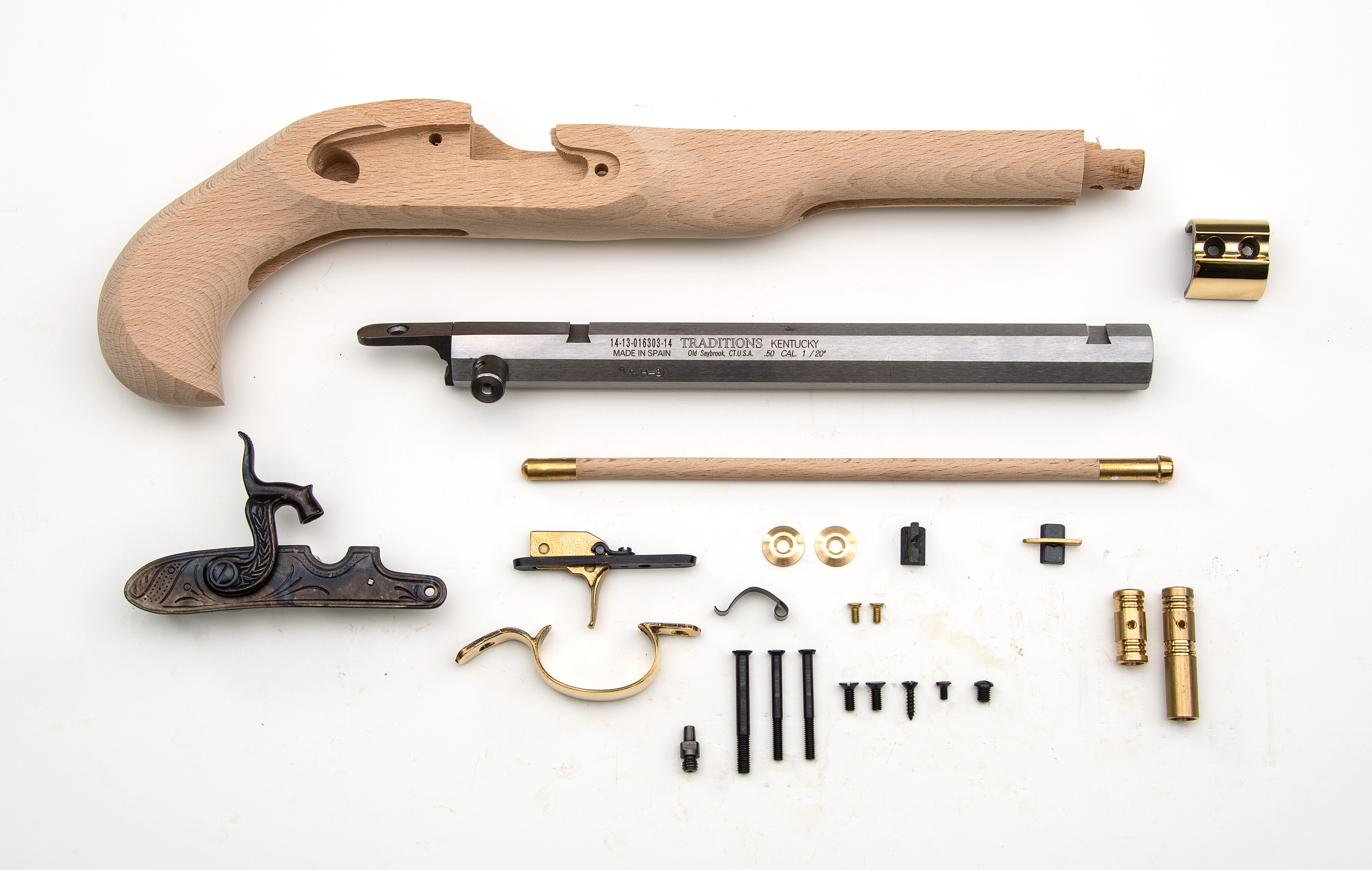 Traditions Kentucky Pistol Kit 50 Cal 10" Blued Sidelock Action - Traditions Performance Firearms - 50 BLKPOWDER